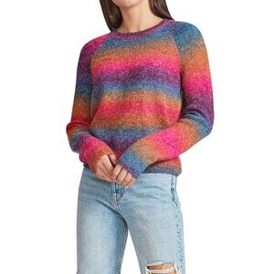 BB Dakota rainbow striped crewneck knit sweater size XXL